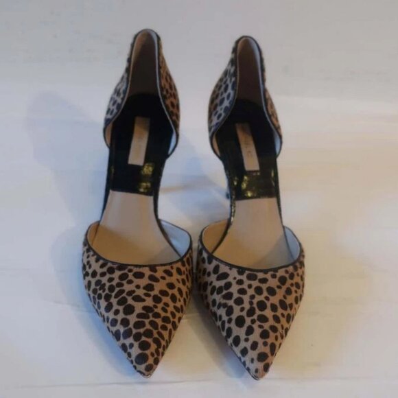 *Womens Michael Kors Tan Black Pony Hair Pointy Heels 39.5 US/9.5 - Picture 4 of 10